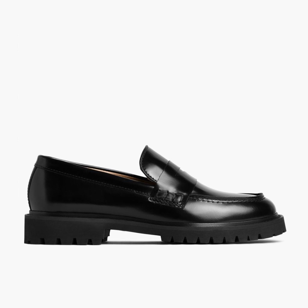 Thursday Boot Company Patent Leather Penny Lug Sole Loafer Dress Shoe Chunky - Picture 4 of 15
